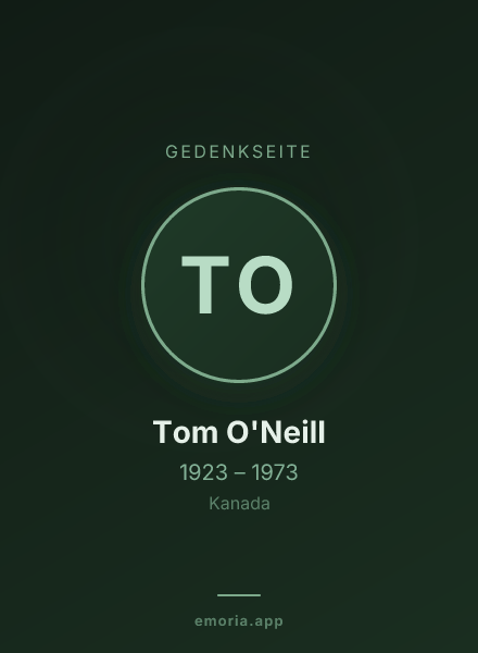 Gedenkportrait von Tom O'Neill