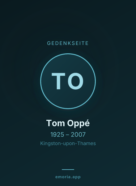 Gedenkportrait von Tom Oppé