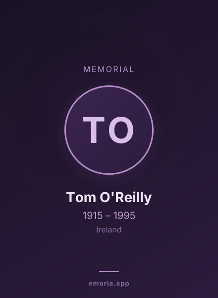 Memorial portrait of Tom O'Reilly