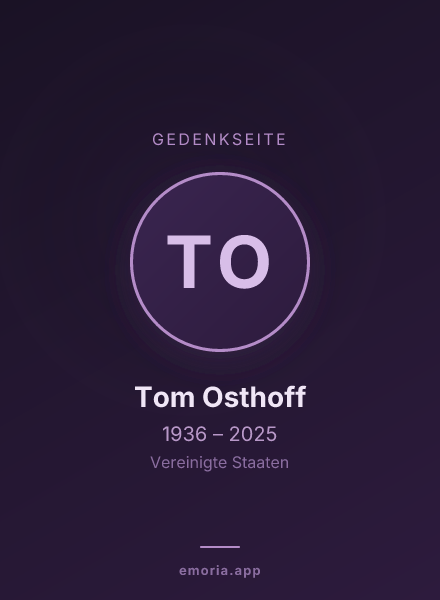 Gedenkportrait von Tom Osthoff
