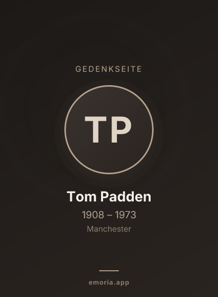 Gedenkportrait von Tom Padden