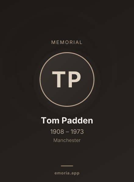 Memorial portrait of Tom Padden