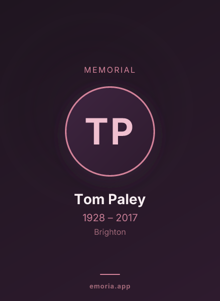 Memorial portrait of Tom Paley