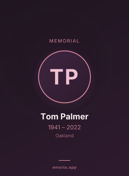 Memorial portrait of Tom Palmer