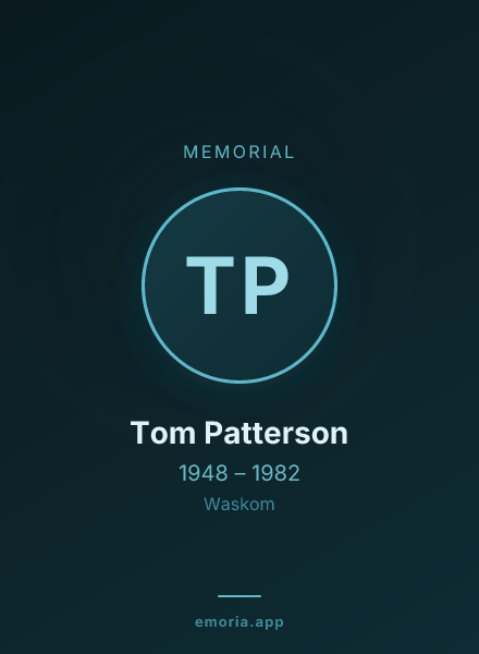 Memorial portrait of Tom Patterson