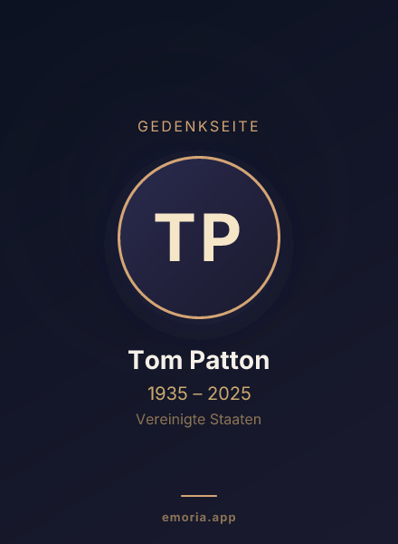 Gedenkportrait von Tom Patton
