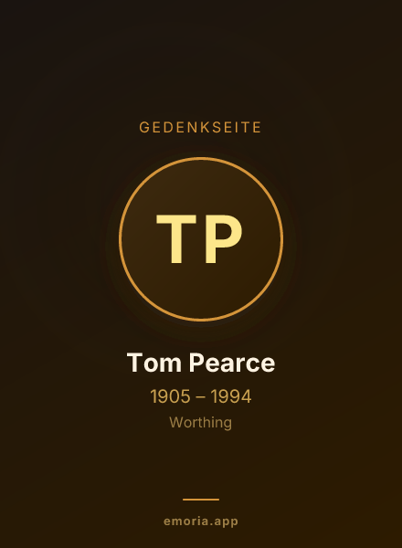 Gedenkportrait von Tom Pearce