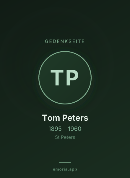 Gedenkportrait von Tom Peters