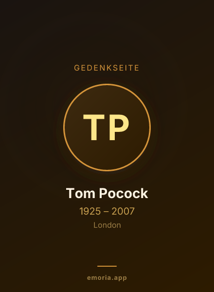Gedenkportrait von Tom Pocock