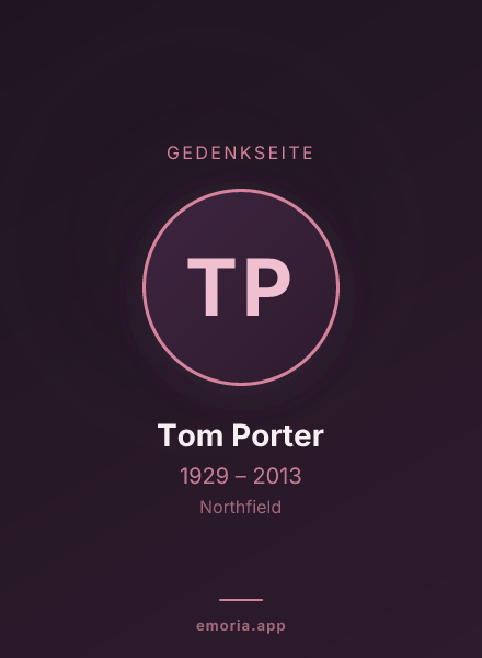 Gedenkportrait von Tom Porter
