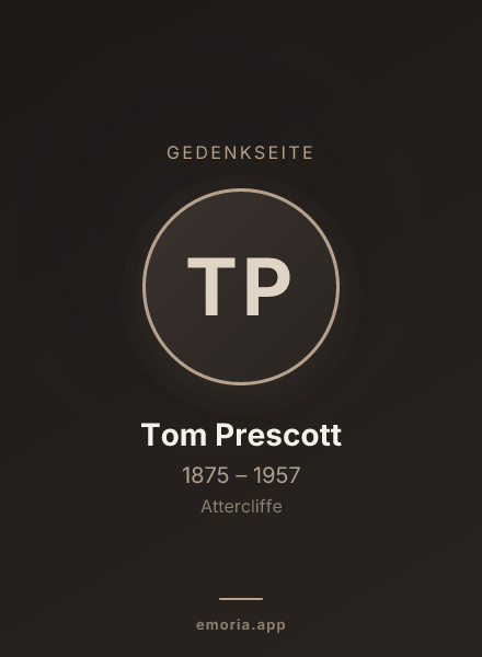 Gedenkportrait von Tom Prescott