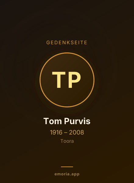 Gedenkportrait von Tom Purvis