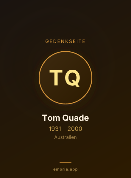Gedenkportrait von Tom Quade