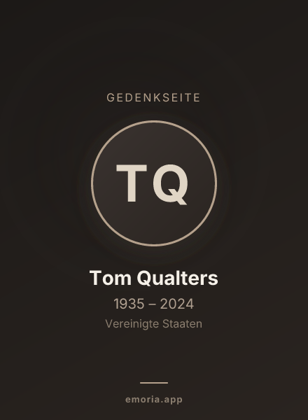 Gedenkportrait von Tom Qualters