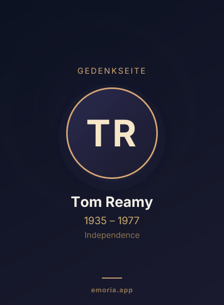 Gedenkportrait von Tom Reamy