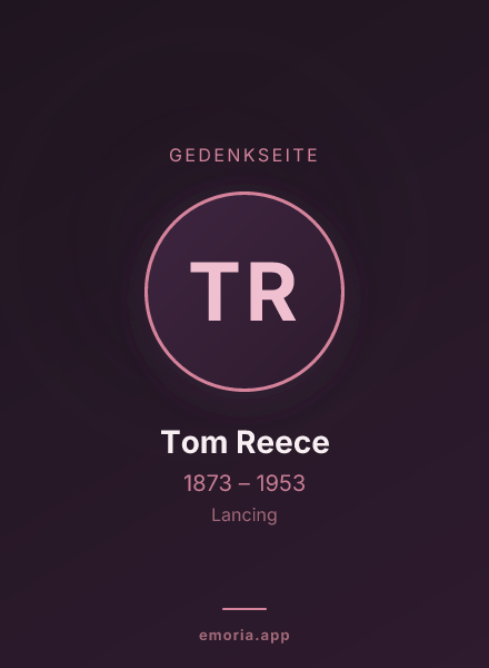 Gedenkportrait von Tom Reece