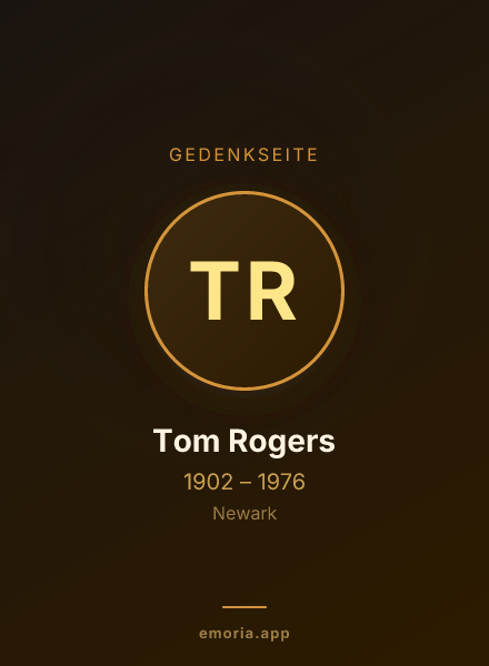 Gedenkportrait von Tom Rogers