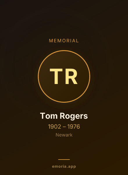 Memorial portrait of Tom Rogers