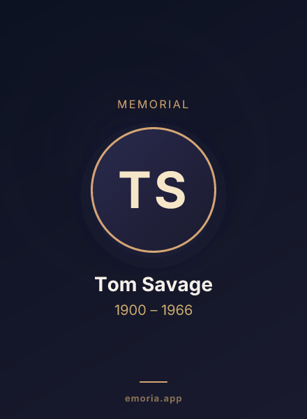 Memorial portrait of Tom Savage