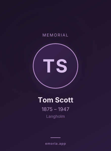 Memorial portrait of Tom Scott