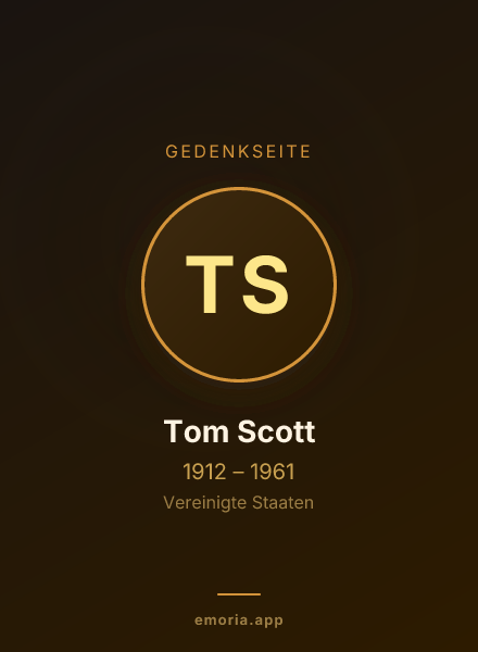 Gedenkportrait von Tom Scott