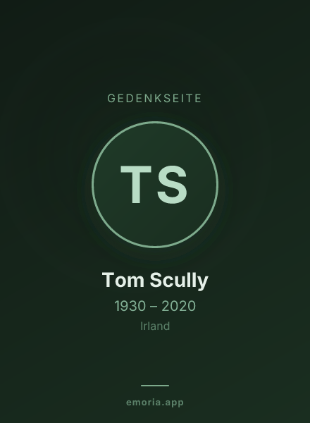 Gedenkportrait von Tom Scully