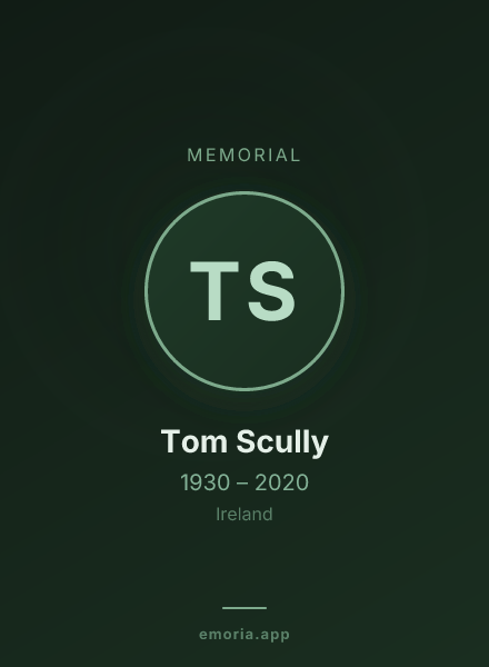 Memorial portrait of Tom Scully