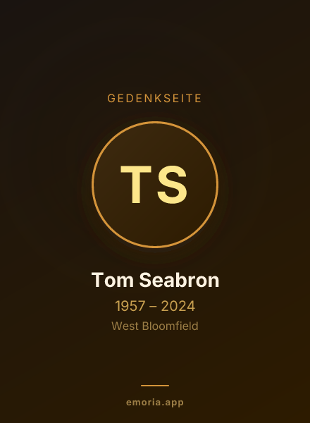 Gedenkportrait von Tom Seabron