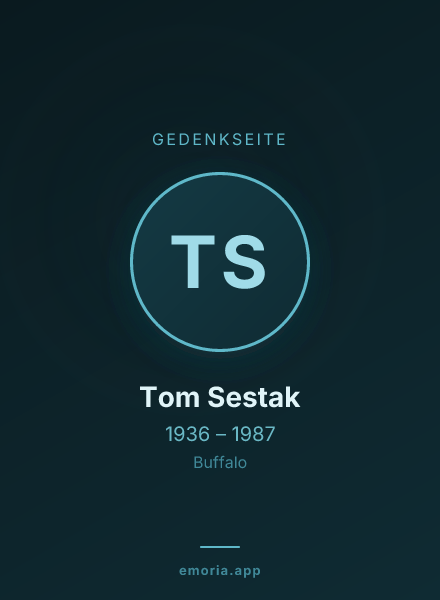 Gedenkportrait von Tom Sestak
