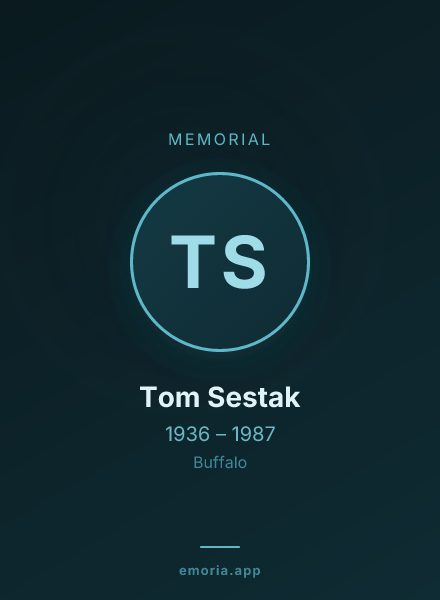 Memorial portrait of Tom Sestak