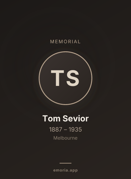 Memorial portrait of Tom Sevior