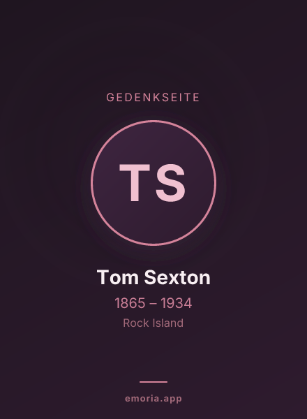 Gedenkportrait von Tom Sexton