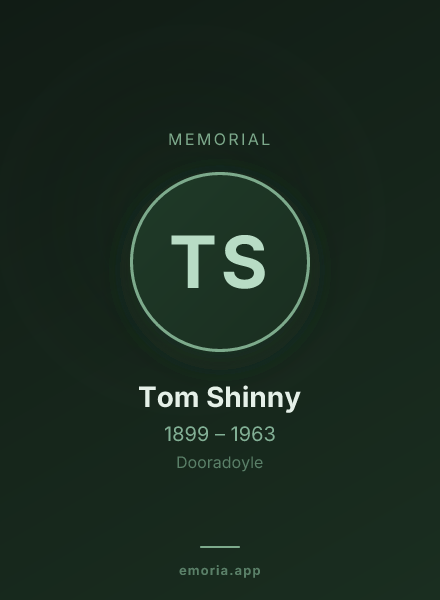Memorial portrait of Tom Shinny