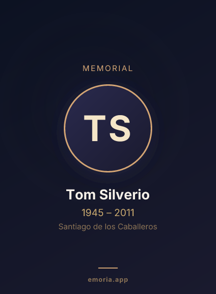 Memorial portrait of Tom Silverio