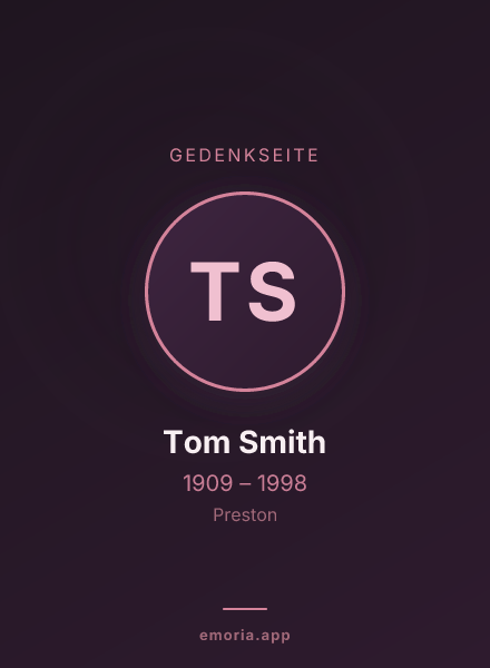 Gedenkportrait von Tom Smith