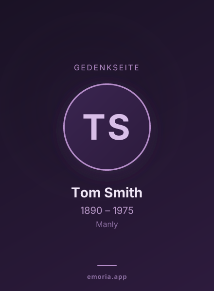 Gedenkportrait von Tom Smith