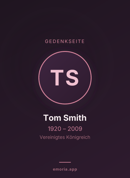 Gedenkportrait von Tom Smith