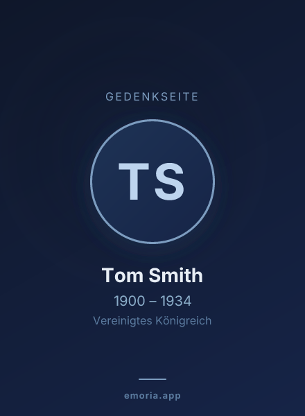 Gedenkportrait von Tom Smith