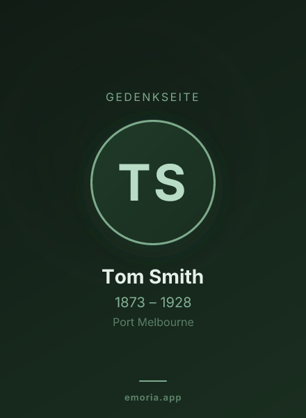 Gedenkportrait von Tom Smith
