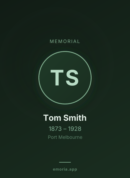 Memorial portrait of Tom Smith