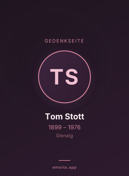 Gedenkportrait von Tom Stott