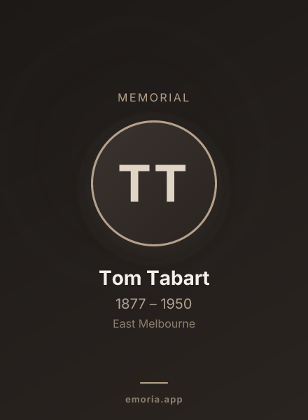 Memorial portrait of Tom Tabart