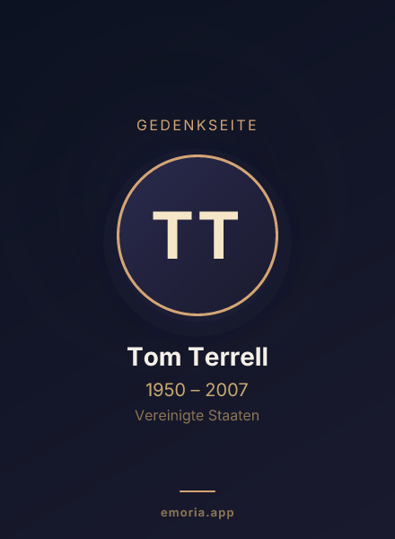 Gedenkportrait von Tom Terrell