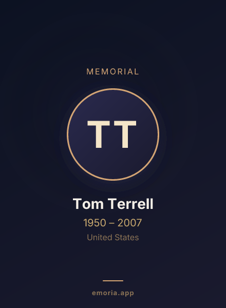Memorial portrait of Tom Terrell