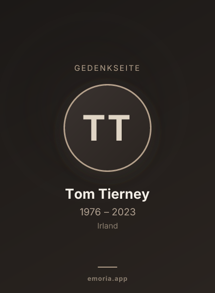 Gedenkportrait von Tom Tierney