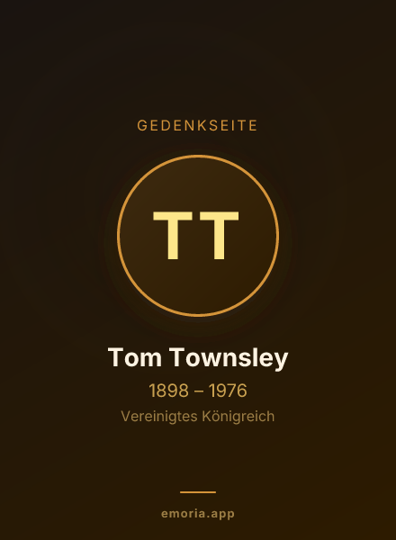 Gedenkportrait von Tom Townsley
