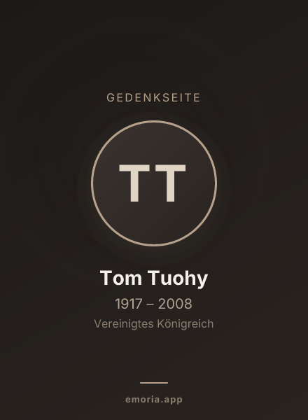 Gedenkportrait von Tom Tuohy