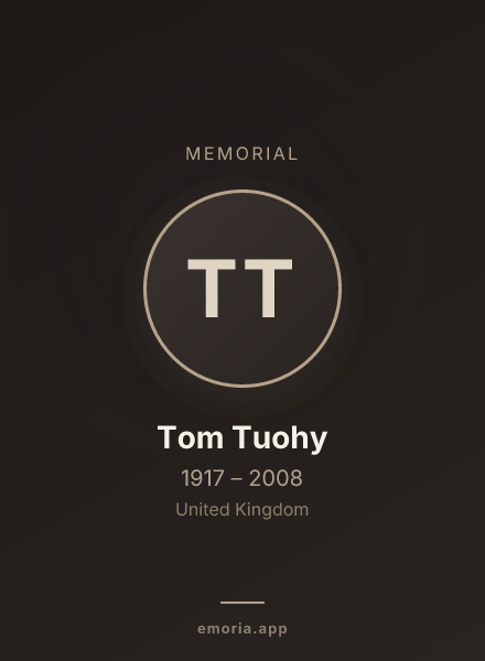 Memorial portrait of Tom Tuohy