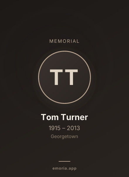 Memorial portrait of Tom Turner