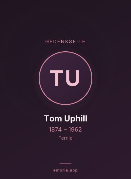 Gedenkportrait von Tom Uphill